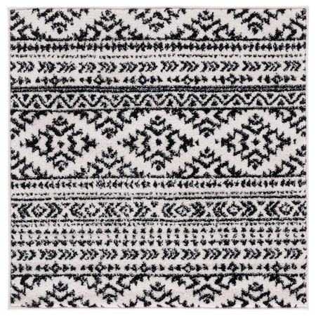 Safavieh 4 x 4 ft. Global Tulum Square Rug Ivory & Black TUL272B-4SQ